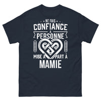 Thumbnail for T-shirt Mamie et sagesse bleu marine - Ne fais confiance à Mamie