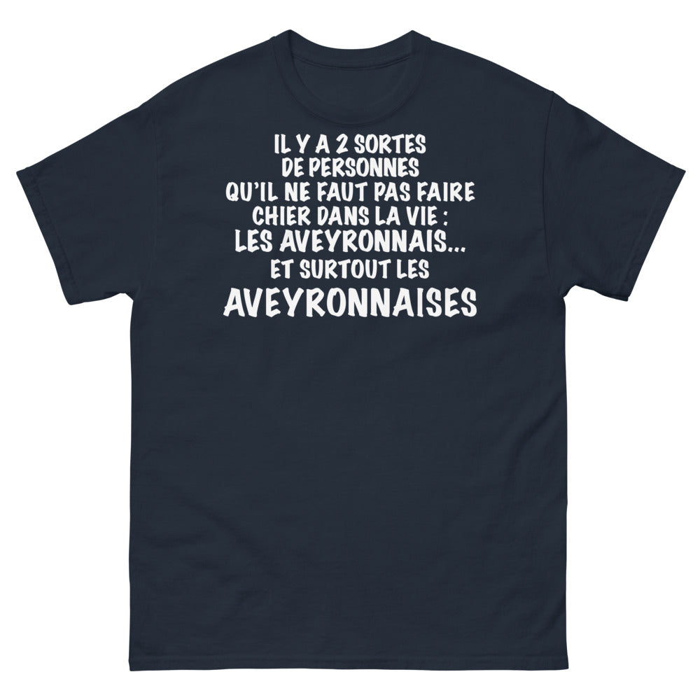 T-shirt aveyronnais marine - ne pas faire chier