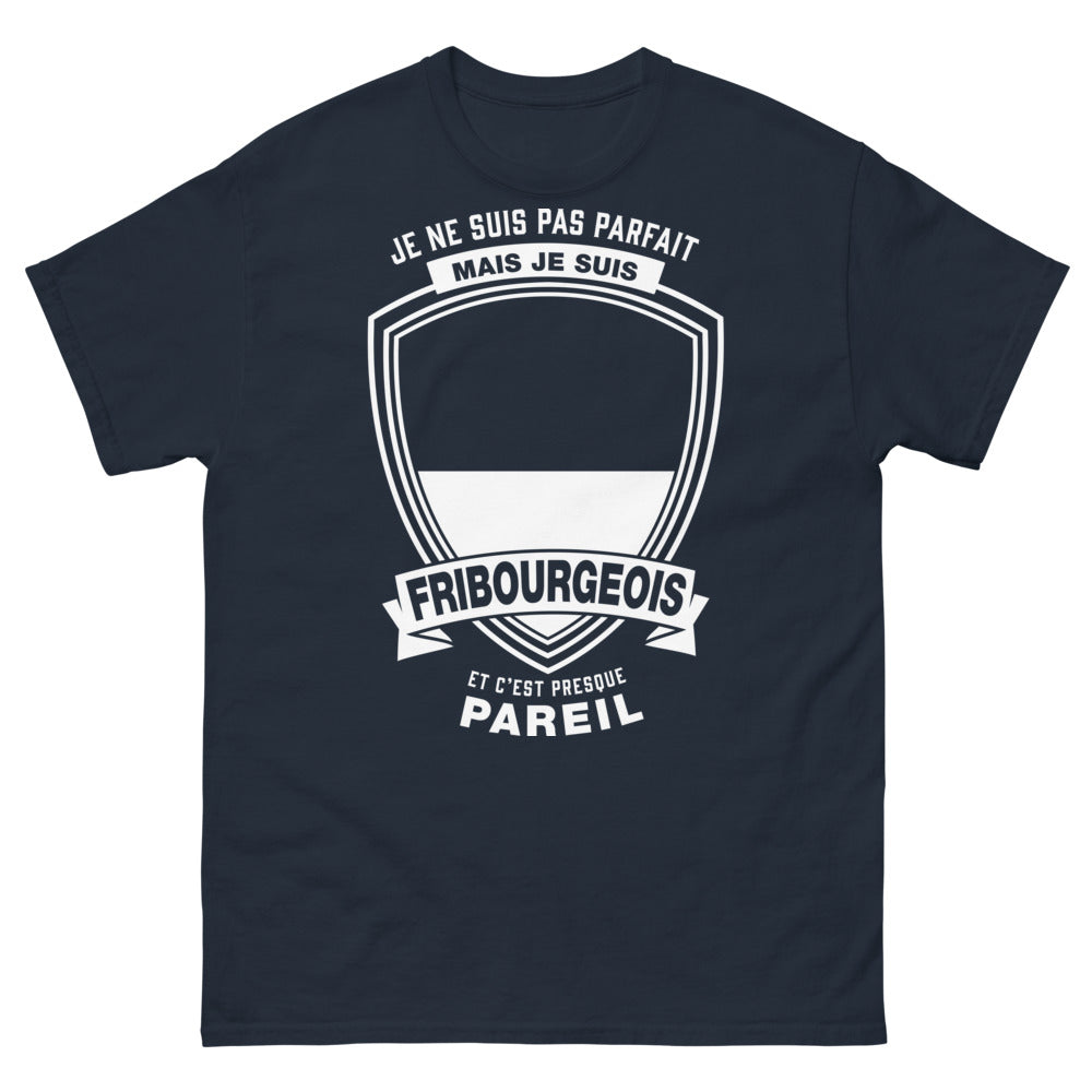 T-shirt Fribourgeois marine face - je ne suis pas parfait