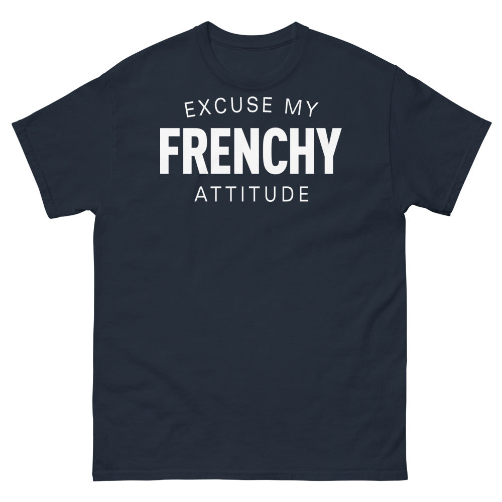 T-shirt Attitude française marine - Excuse My Frenchy Attitude