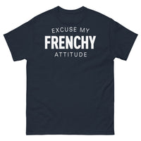 Thumbnail for T-shirt Attitude française marine - Excuse My Frenchy Attitude