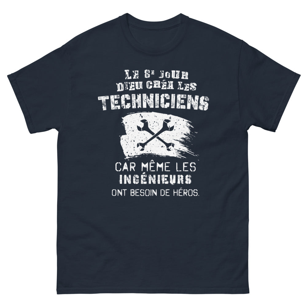 T-shirt Technicien marine - Le 8e jour, Dieu créa les ingénieurs