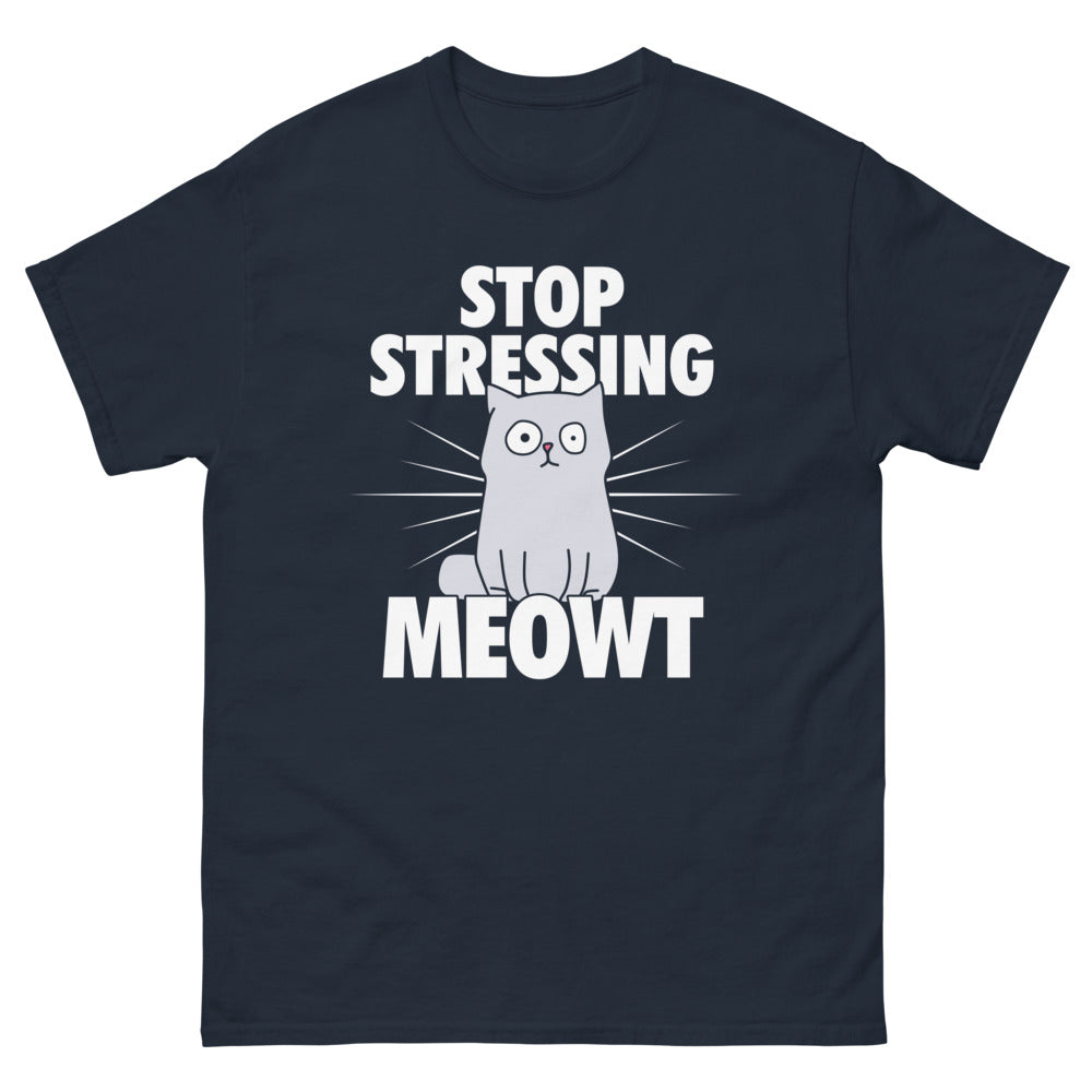 T-shirt chat marine - Stop Stressing Meowt