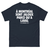 Thumbnail for T-shirt Laval bleu marine - Pourquoi Montréal est jaloux de Laval