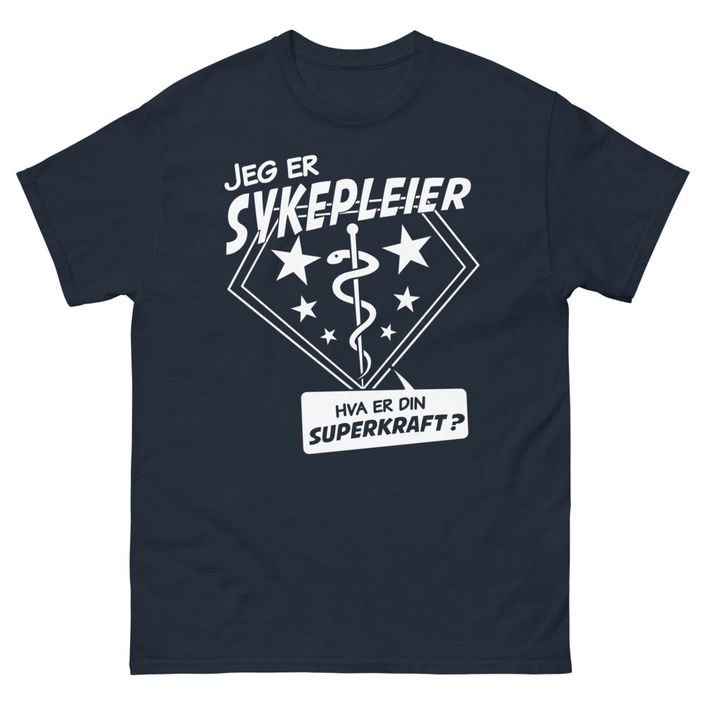 T-shirt infirmier marine - Je suis infirmier, quelle est votre superpuissance ?