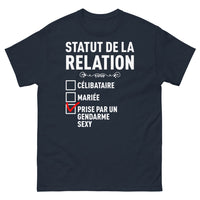 Thumbnail for T-shirt statut amoureux marine - statut amoureux fun