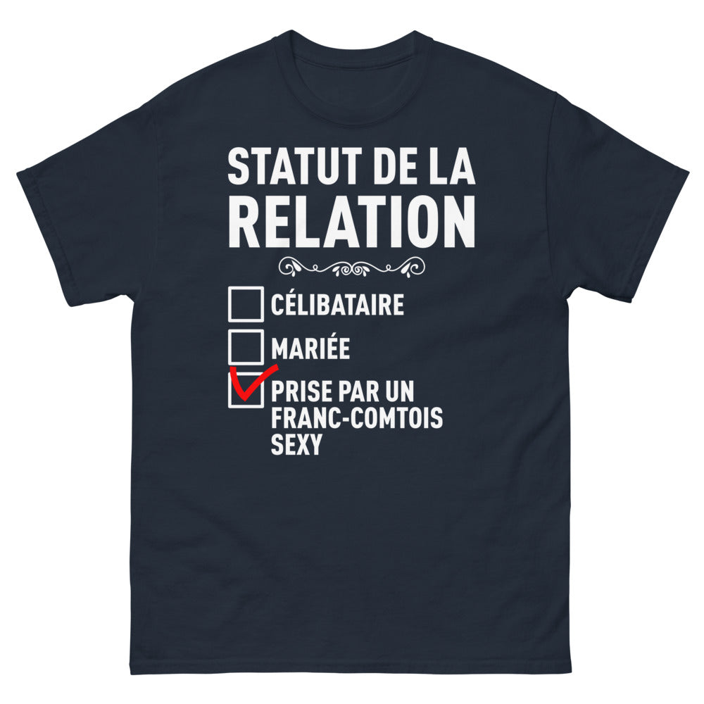 T-shirt Franc-Comtois marine - relation amoureuse comtoise