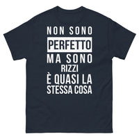 Thumbnail for T-Shirt Umorismo Italiano blu - Non sono perfetto ma sono Rizzi