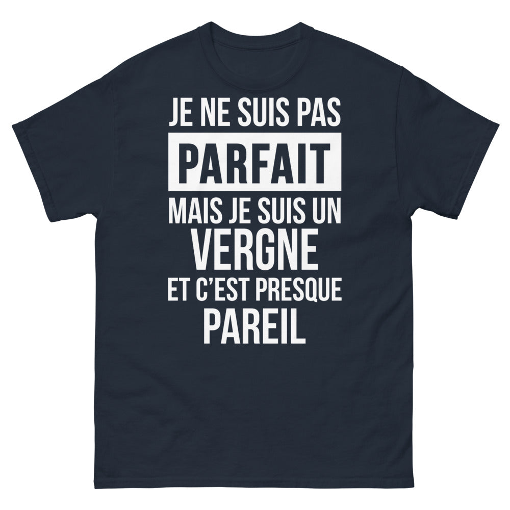T-shirt Vergne bleu marine - Je ne suis pas parfait, mais je suis un Vergne