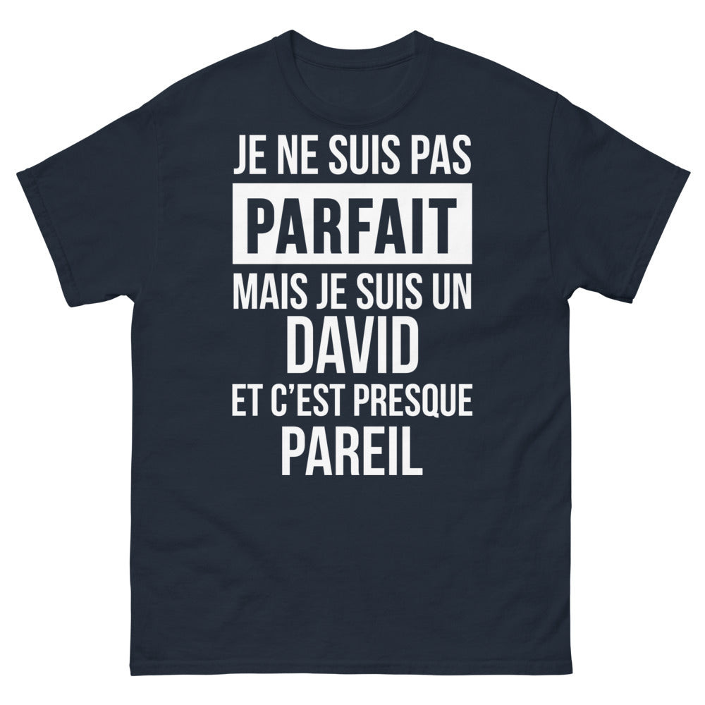 T-shirt David marine - presque pareil