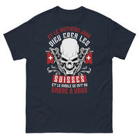 Thumbnail for T-shirt Suisse marine face - huitième jour, Suisses fiers