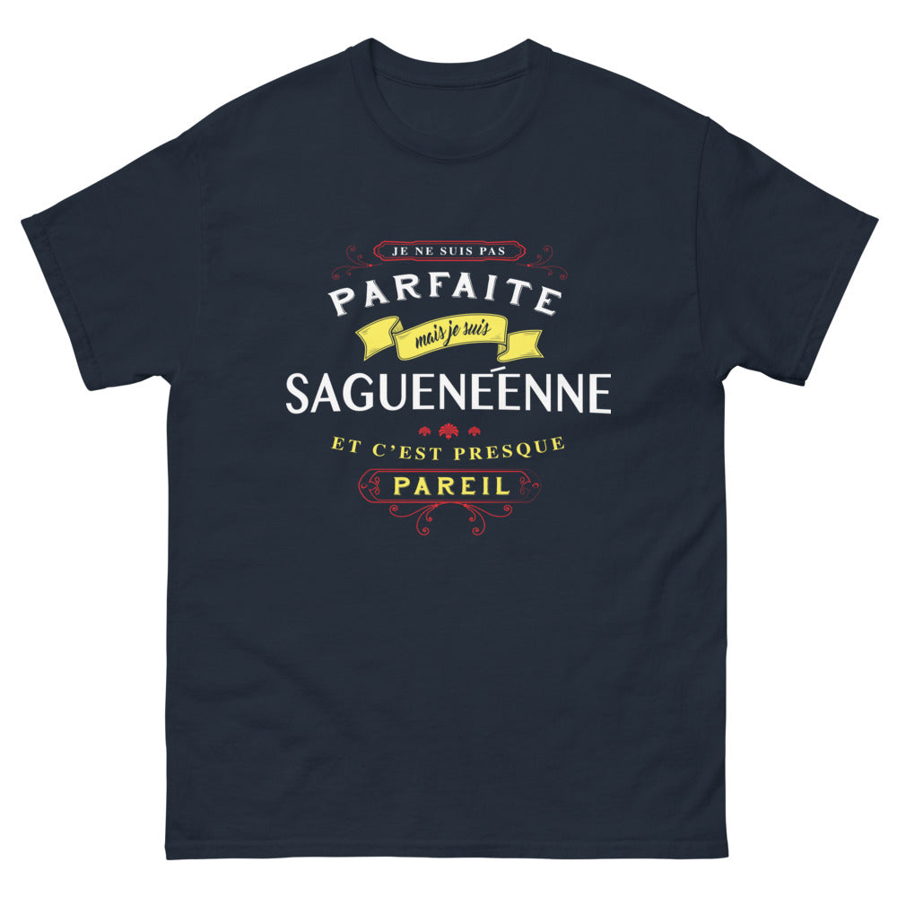 T-shirt Saguenéenne marine - Je ne suis pas parfaite