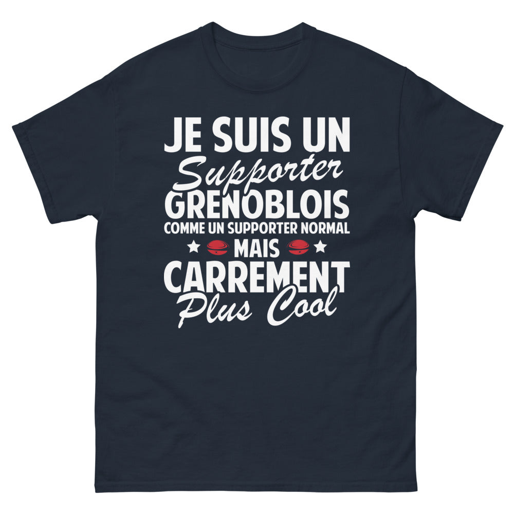 T-shirt grenoblois marine - je suis un supporter grenoblois carrément plus cool