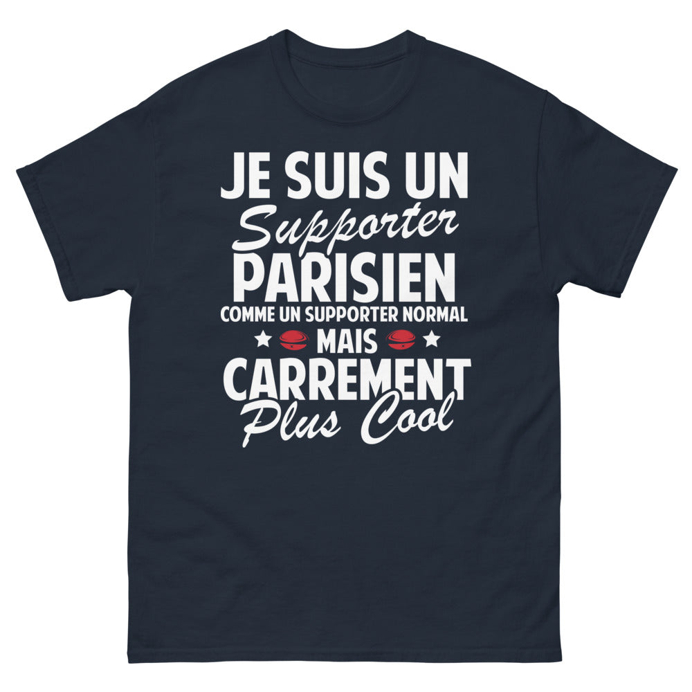 T-shirt Parisien marine - supporter parisien plus cool