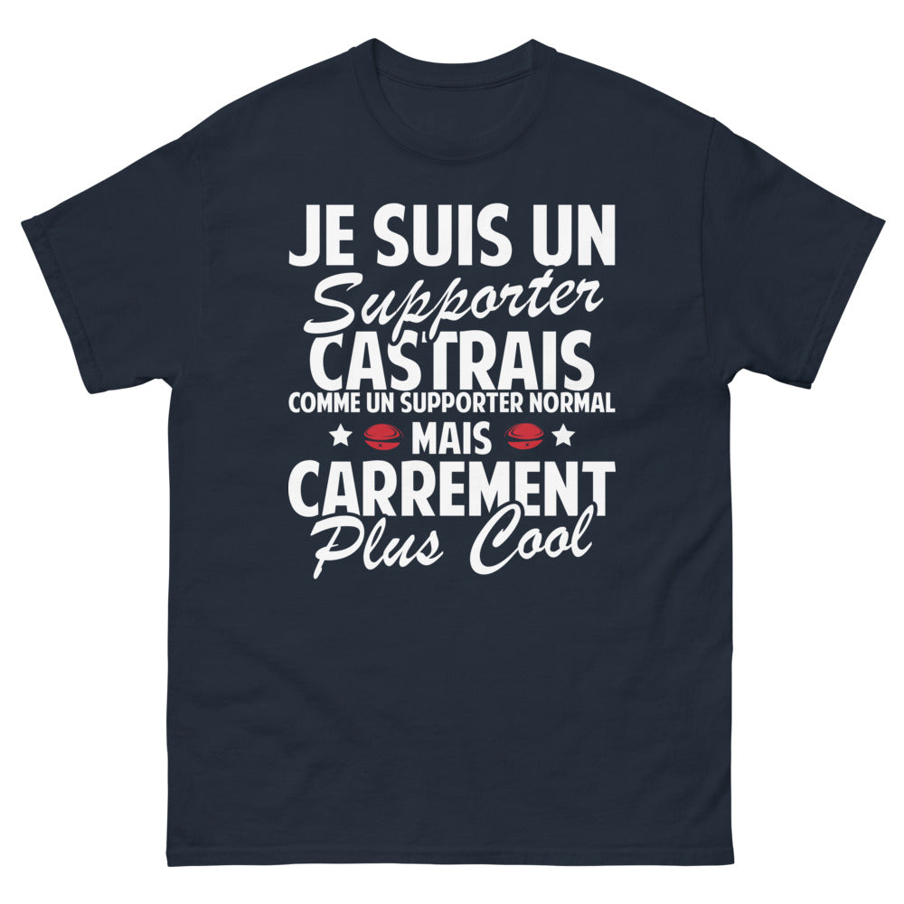T-shirt Castrais marine - Je suis un supporter castrais, carrément plus cool