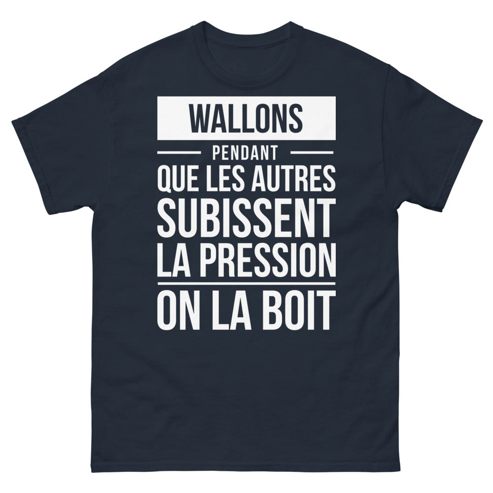 T-shirt Wallons marine - on boit sous pression