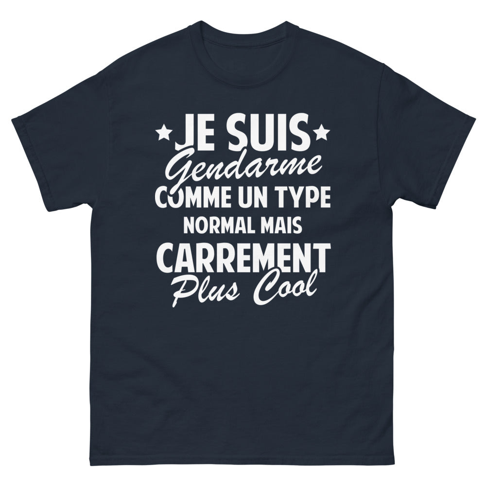 T-shirt gendarme marine - je suis gendarme, plus cool
