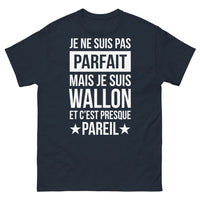 Thumbnail for T-shirt Wallon marine - Je ne suis pas parfait, mais je suis Wallon