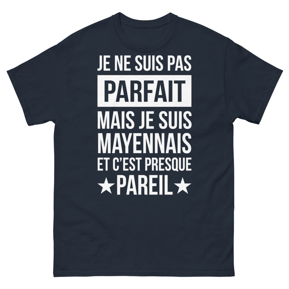 T-shirt Mayennais marine - Je ne suis pas parfait, mais Mayennais