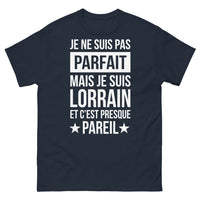 Thumbnail for T-shirt Lorrain marine - Je ne suis pas parfait, mais je suis Lorrain