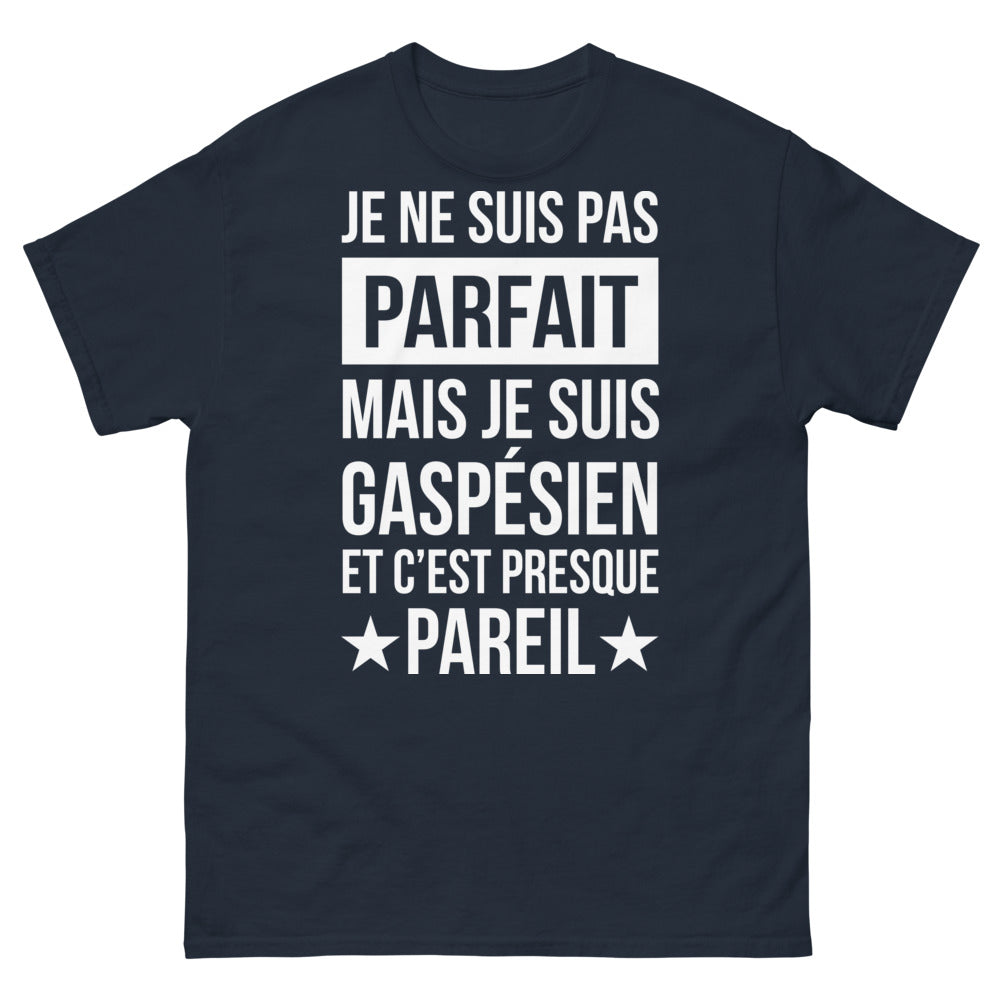 T-shirt Gaspésien marine - pas parfait mais gaspésien
