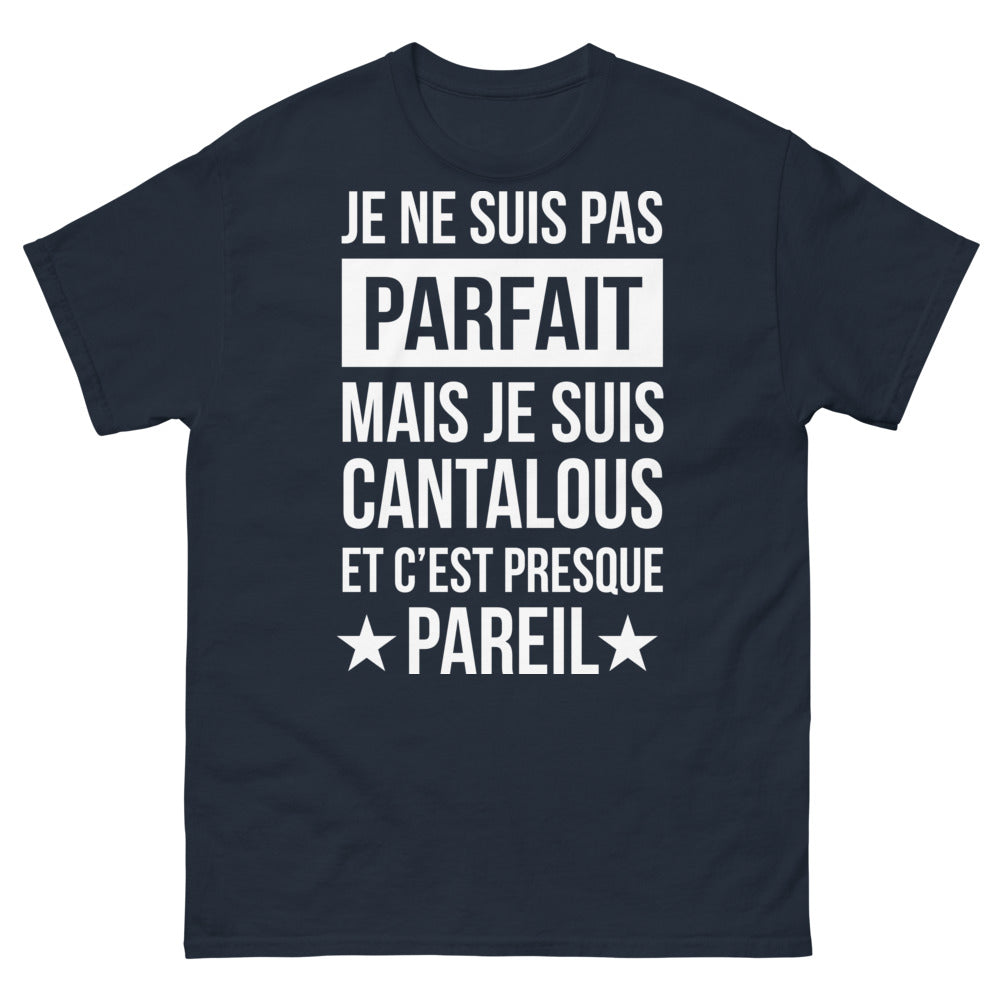 T-shirt Cantalous marine - Je ne suis pas parfait, mais je suis Cantalous
