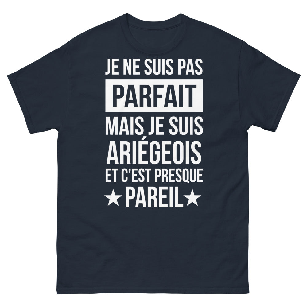 T-shirt Ariégeois marine - Je ne suis pas parfait… et c’est presque pareil