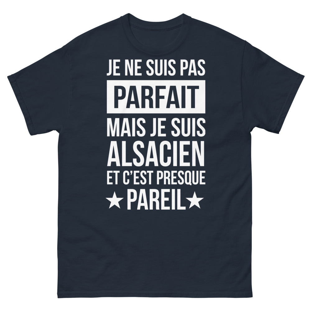 T-shirt Alsacien marine face - clin d'œil taquin