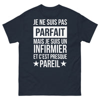 Thumbnail for T-shirt infirmier marine - Je ne suis pas parfait, mais je suis infirmier… et c’est presque pareil