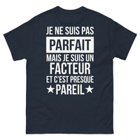 Thumbnail for T-shirt Facteur bleu marine - Je ne suis pas parfait mais je suis facteur