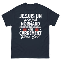 Thumbnail for T-shirt Normandie marine - papa normand, fierté et humour
