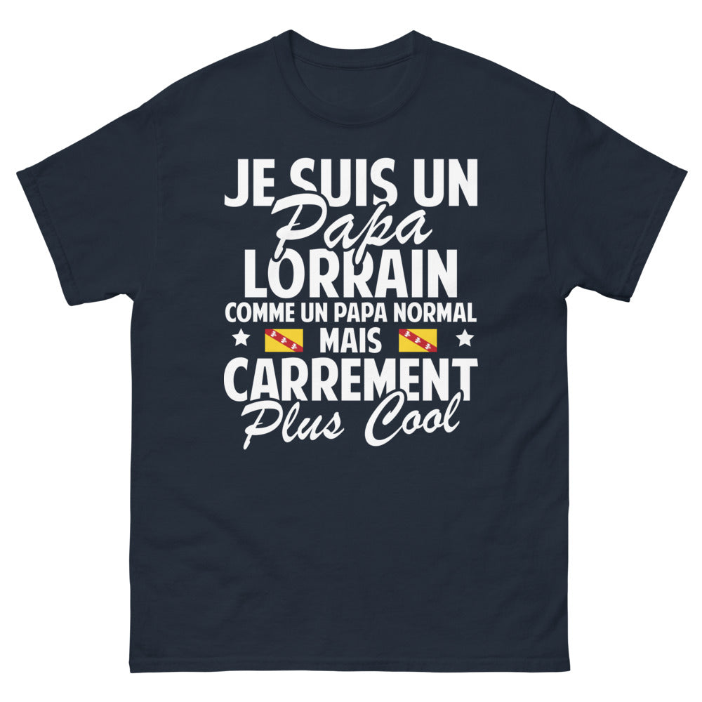 T-shirt Lorraine bleu marine face - papa lorrain plus cool