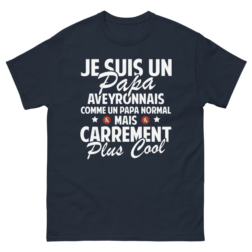 T-shirt Aveyron marine - papa aveyronnais carrément plus cool