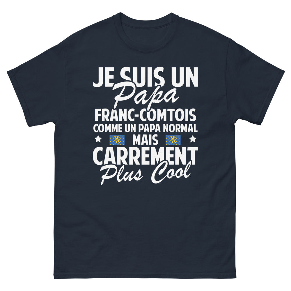 T-shirt Franche-Comté marine - papa franc-comtois cool