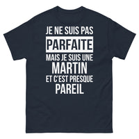 Thumbnail for T-shirt Martin marine face - Je ne suis pas parfaite mais je suis une Martin
