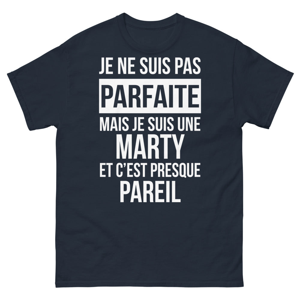 T-shirt Marty marine - Je ne suis pas parfaite