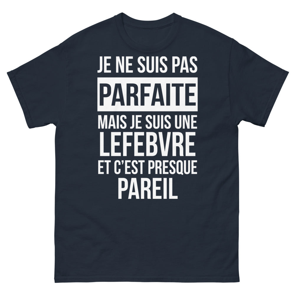 T-shirt Lefebvre marine face - je ne suis pas parfaite