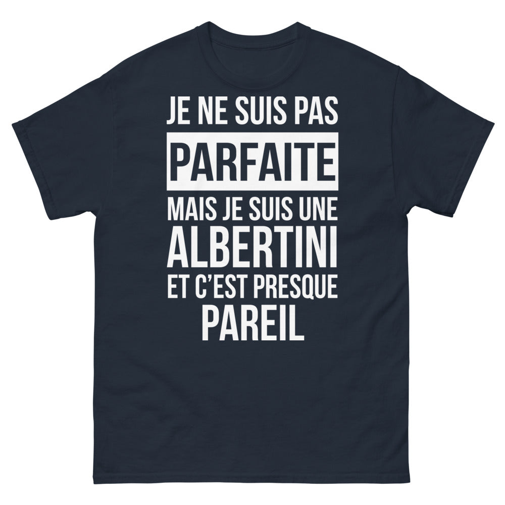 T-shirt Albertini marine - humour familial et héritage