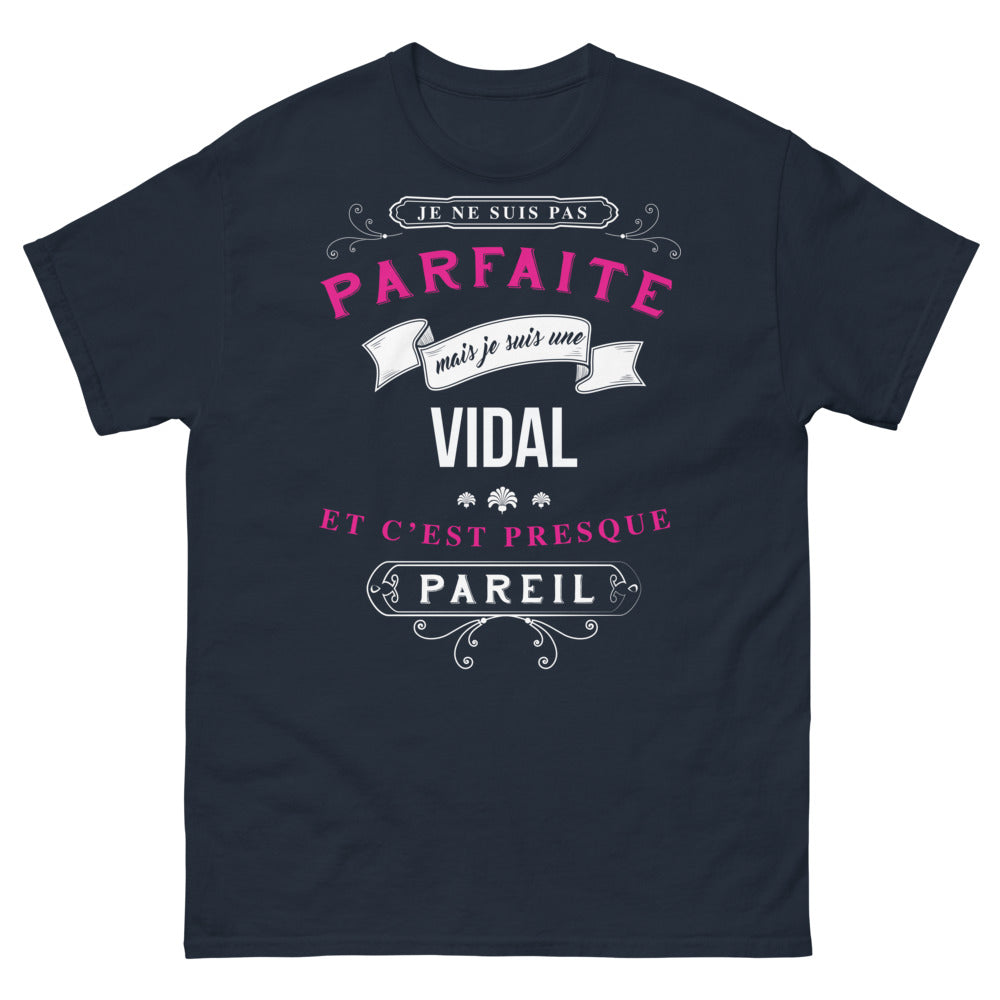 T-shirt Vidal marine - esprit familial et fierté