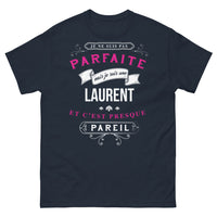 Thumbnail for T-shirt Laurent marine - Je ne suis pas parfaite mais je suis une Laurent