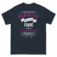 Thumbnail for T-shirt Favre marine - Je ne suis pas parfaite, mais je suis une Favre