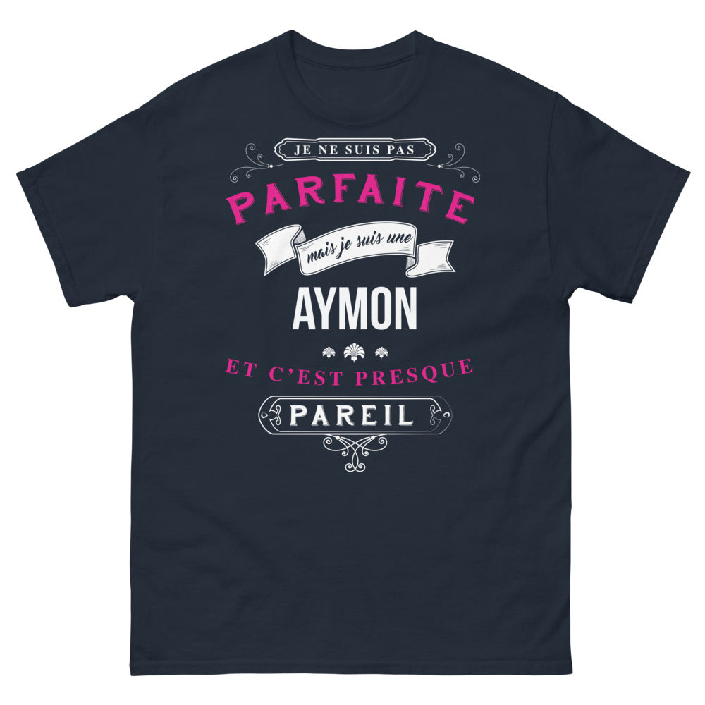 T-shirt Aymon marine - je ne suis pas parfaite, mais je suis une Aymon