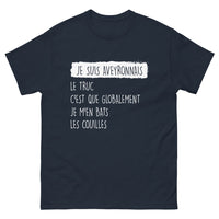 Thumbnail for T-shirt Aveyronnais bleu marine - texte franc-parler