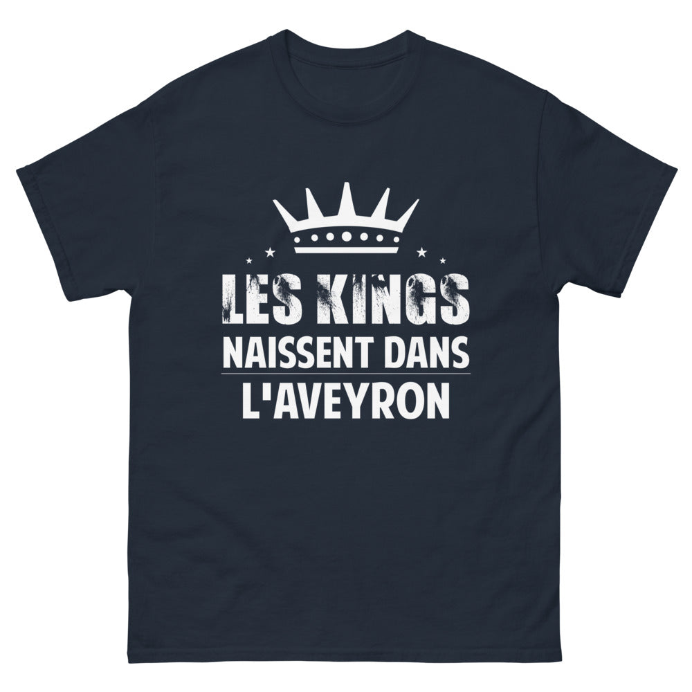 T-shirt Aveyron bleu marine - Kings naissent dans l'Aveyron