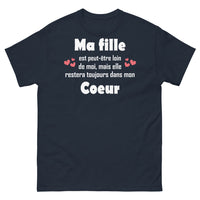 Thumbnail for T-shirt parents de fille marine - ma fille dans mon cœur