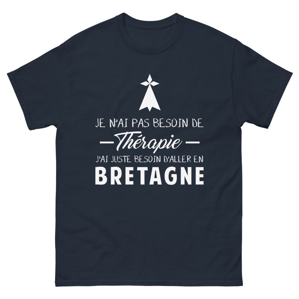 T-shirt Bretagne marine - Je n'ai pas besoin de thérapie