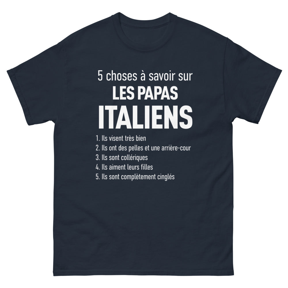 T-shirt Papa Italien bleu marine - 5 choses à savoir