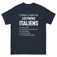 Thumbnail for T-shirt Papa Italien bleu marine - 5 choses à savoir