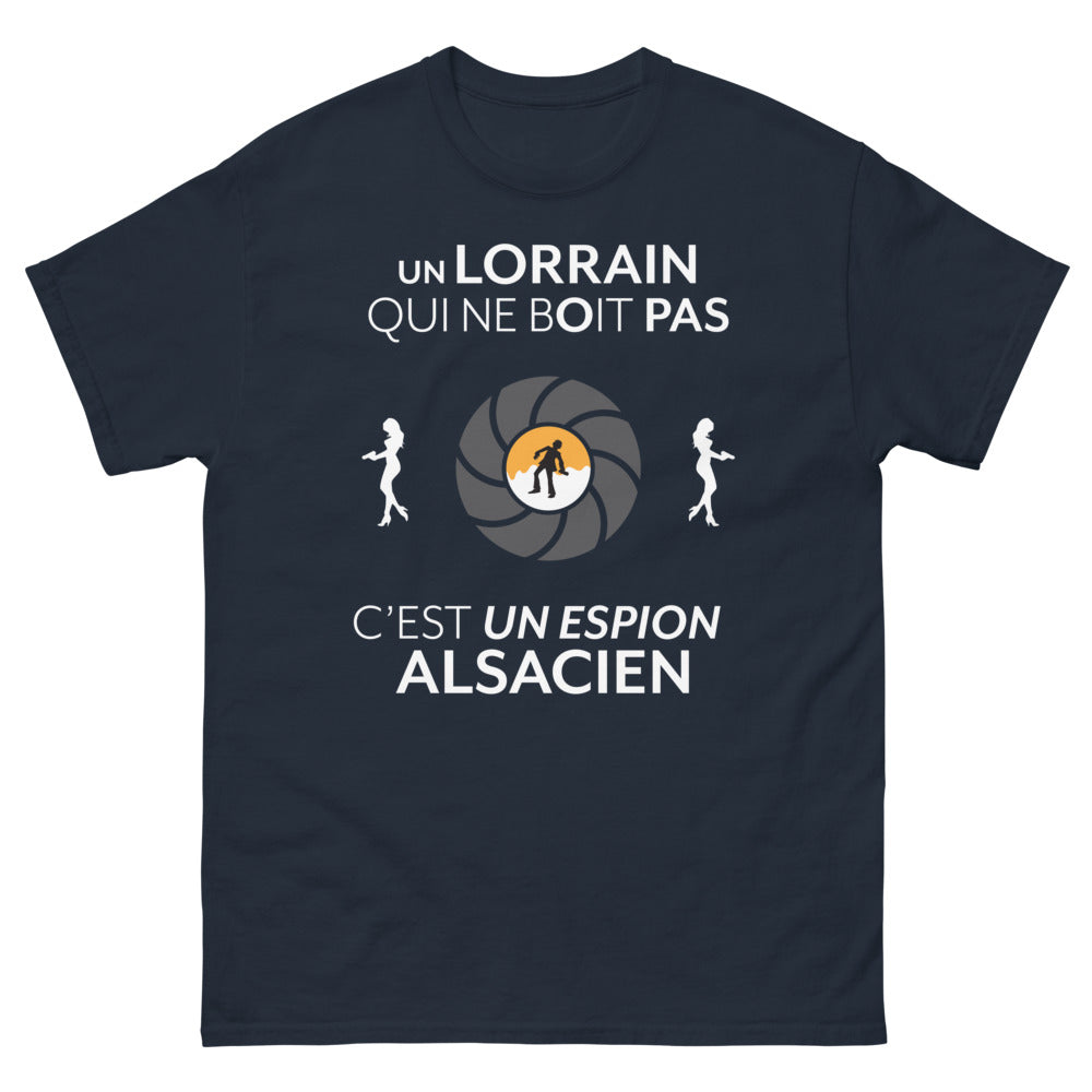 T-shirt Lorraine marine face - Un Lorrain qui ne boit pas