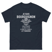 Thumbnail for T-shirt Bourguignon marine - vin et viande, esprit libre